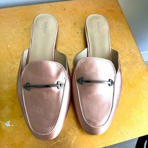 NWOT BOTKIER Pink Satin Mules - size 9.5